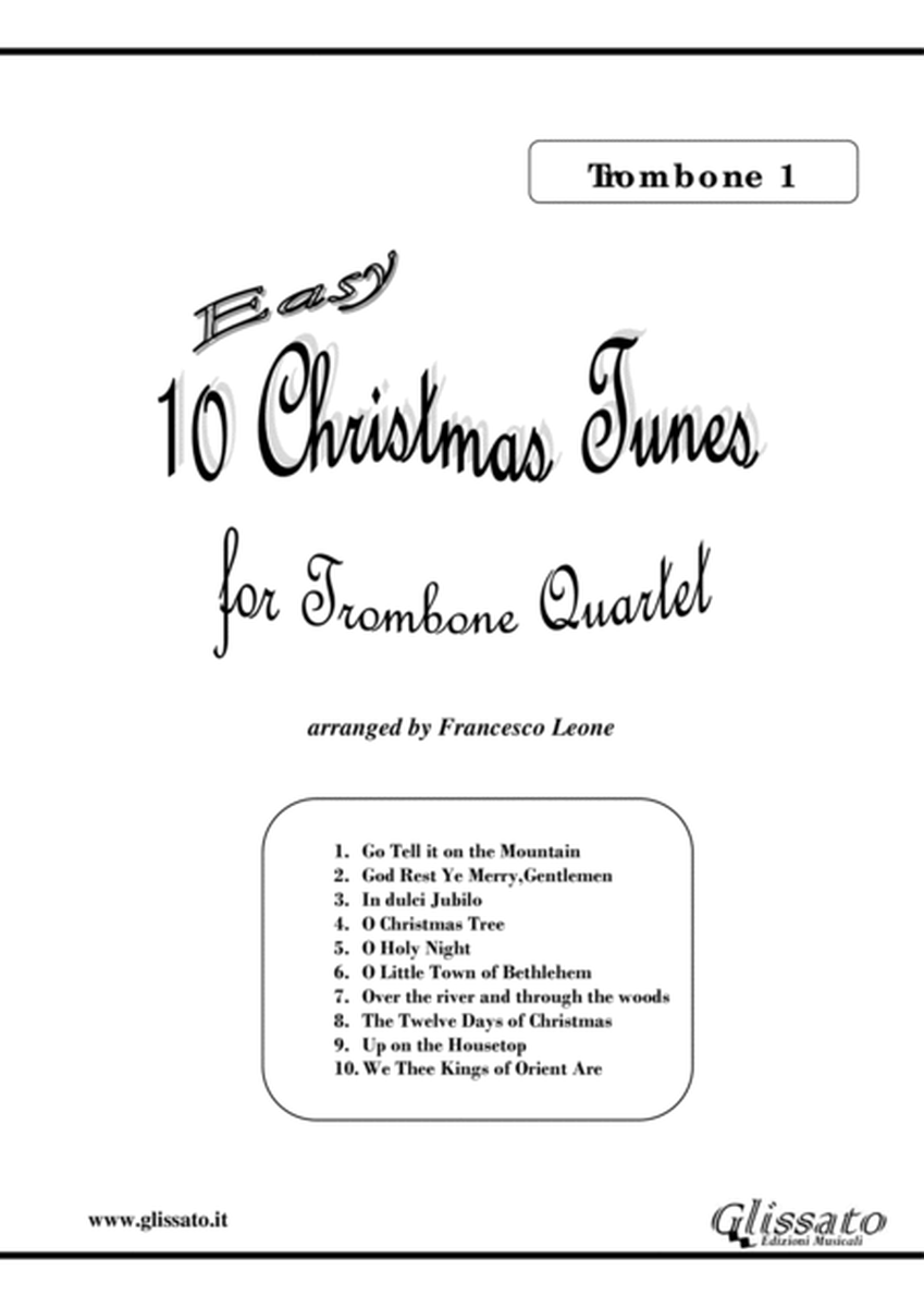 10 Easy Christmas Tunes - Trombone/Euphonium Quartet (set of parts) image number null