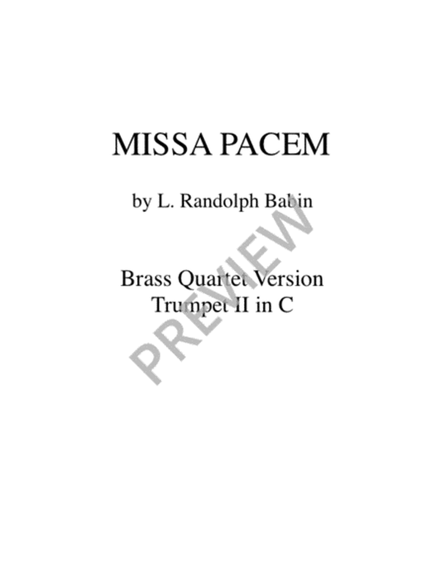 Missa Pacem - Brass Quartet edition