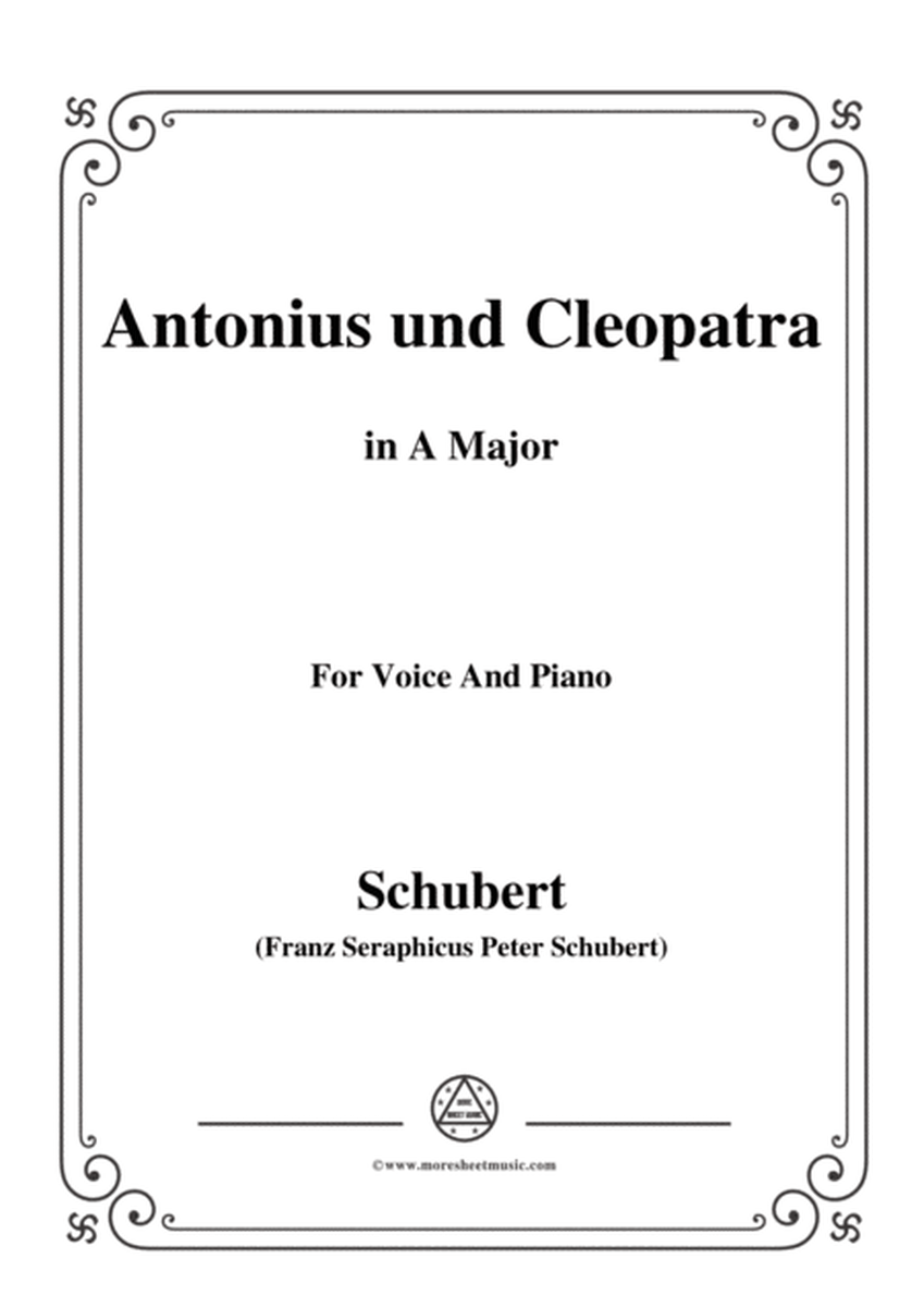 Schubert-Antonius und Cleopatra,in A Major,for Voice and Piano image number null