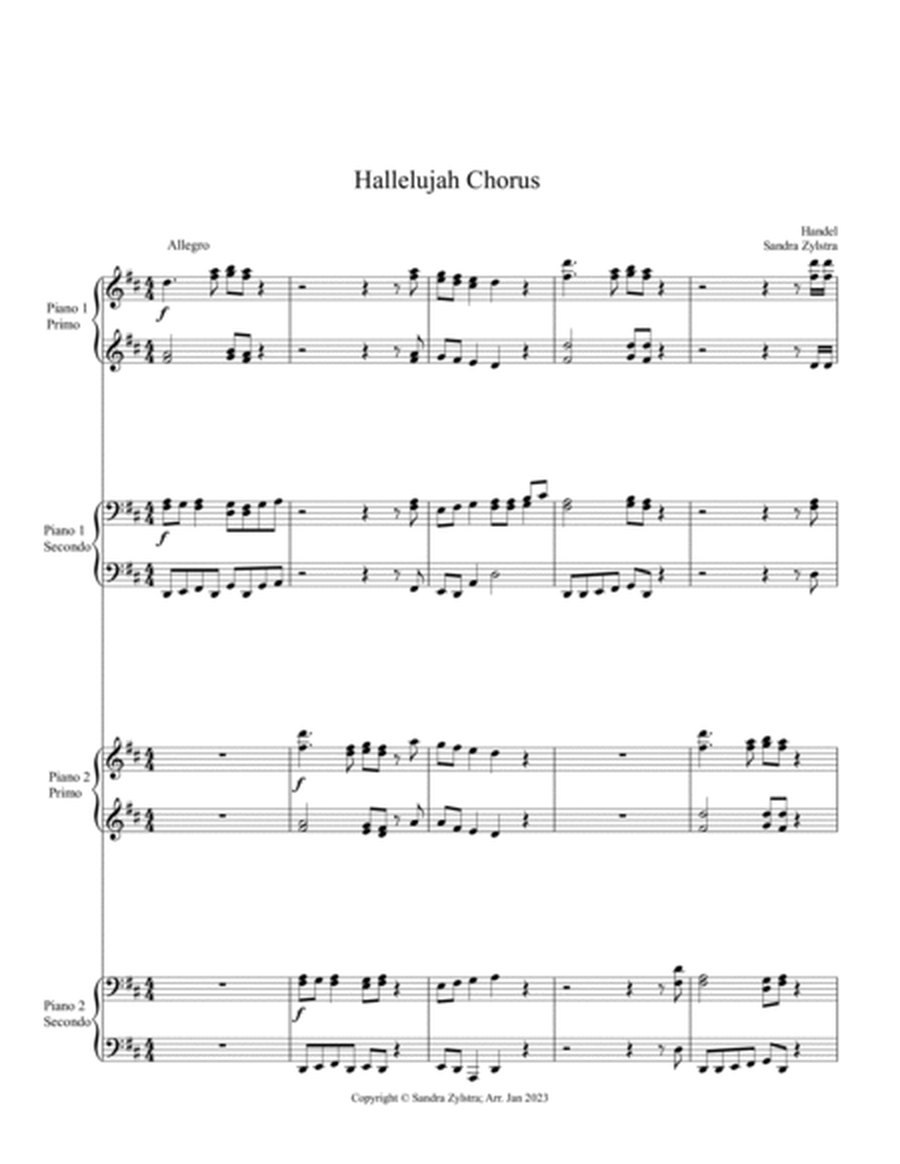 Hallelujah Chorus (late intermediate, 2 piano-8 hand duet) image number null