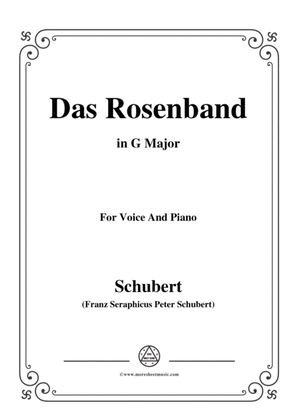 Book cover for Schubert-Das Rosenband(The Rosy Ribbon),D.280,in G Major,for Voice&Piano