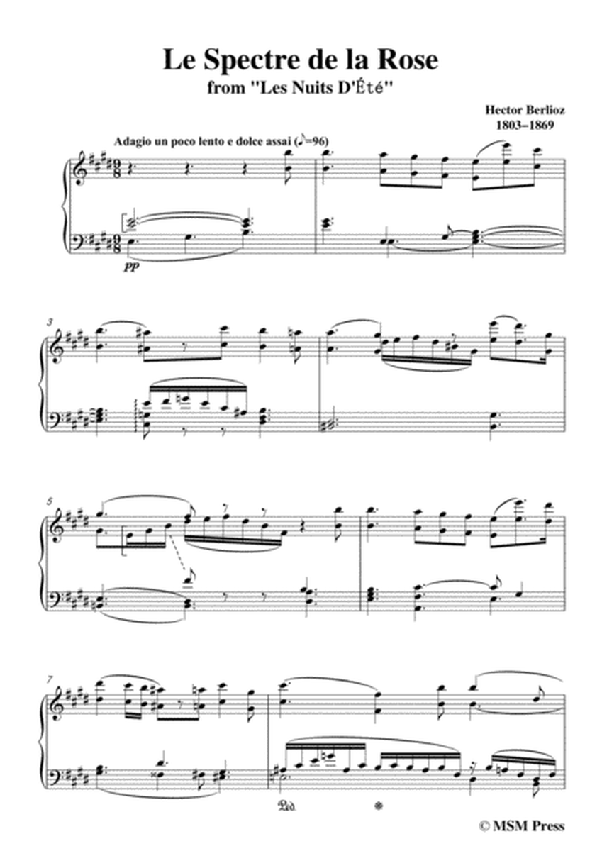 Berlioz-Le Spectre de la Rose in E Major，for voice and piano image number null