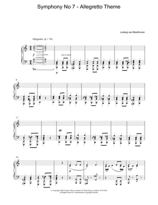 Book cover for Symphony No. 7 - Allegretto Theme