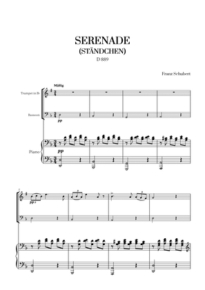 F. Schubert - Serenade (Ständchen) (D 889) for Trumpet in Bb, Bassoon and Piano