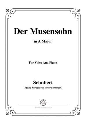Schubert-Der Musensohn in A Major,for voice and piano