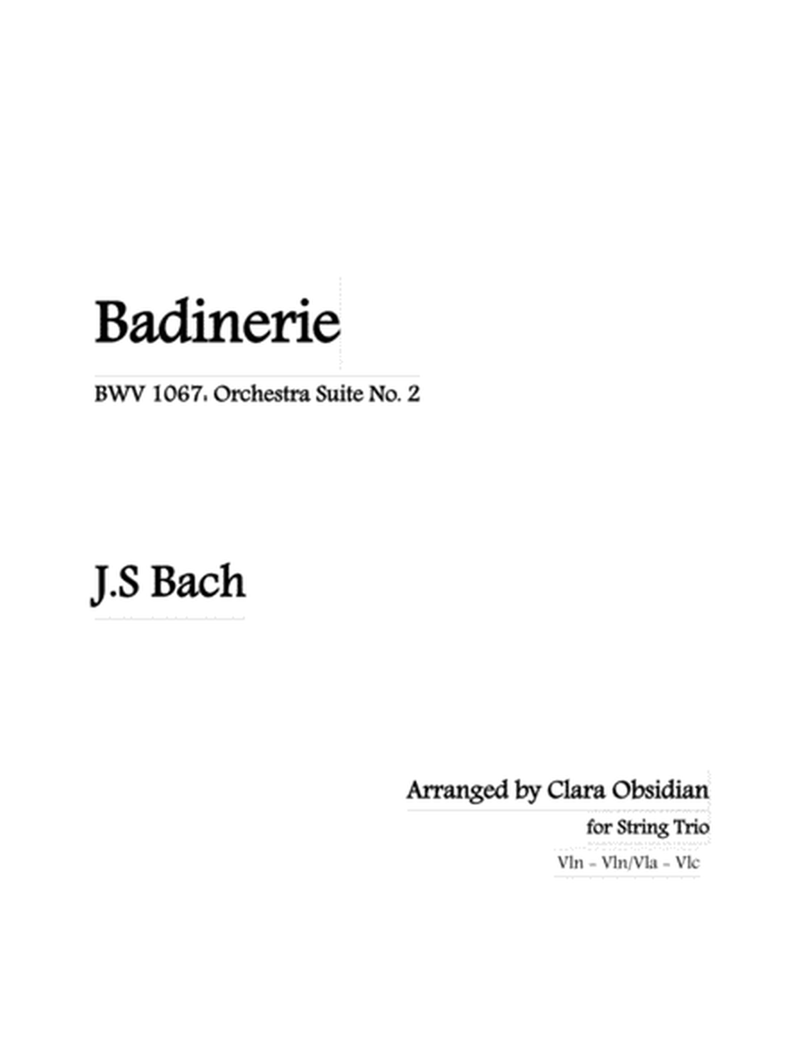 J.S. Bach: Badinerie (String Trio - 2vln1vlc or vlnvlavlc) image number null