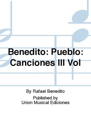 Book cover for Pueblo: Canciones III Vol