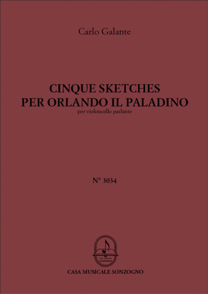 Book cover for Cinque sketshces per Orlando il Paladino