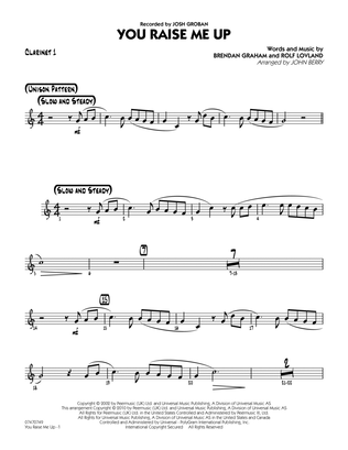 Book cover for You Raise Me Up - Bb Clarinet 1