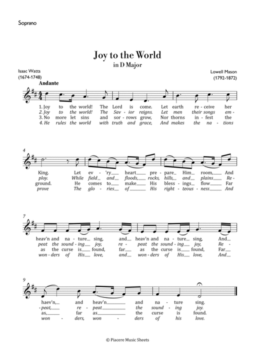 Mason - Joy to the World in D Major - Easy image number null