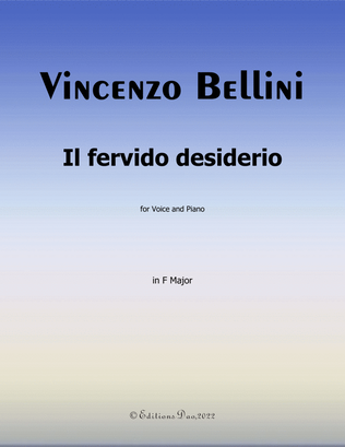 Book cover for Il fervido desiderio, by Bellini, in F Major