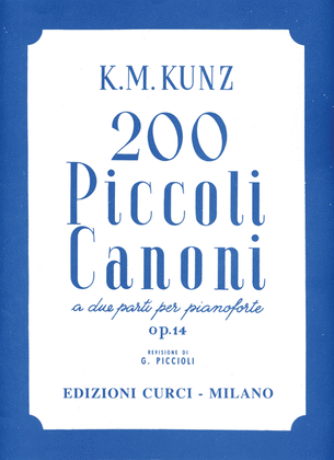 Book cover for 200 Piccoli canoni a due parti op. 14