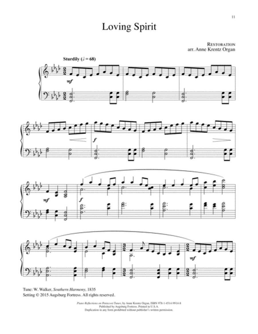 Piano Reflections on Pentecost Tunes