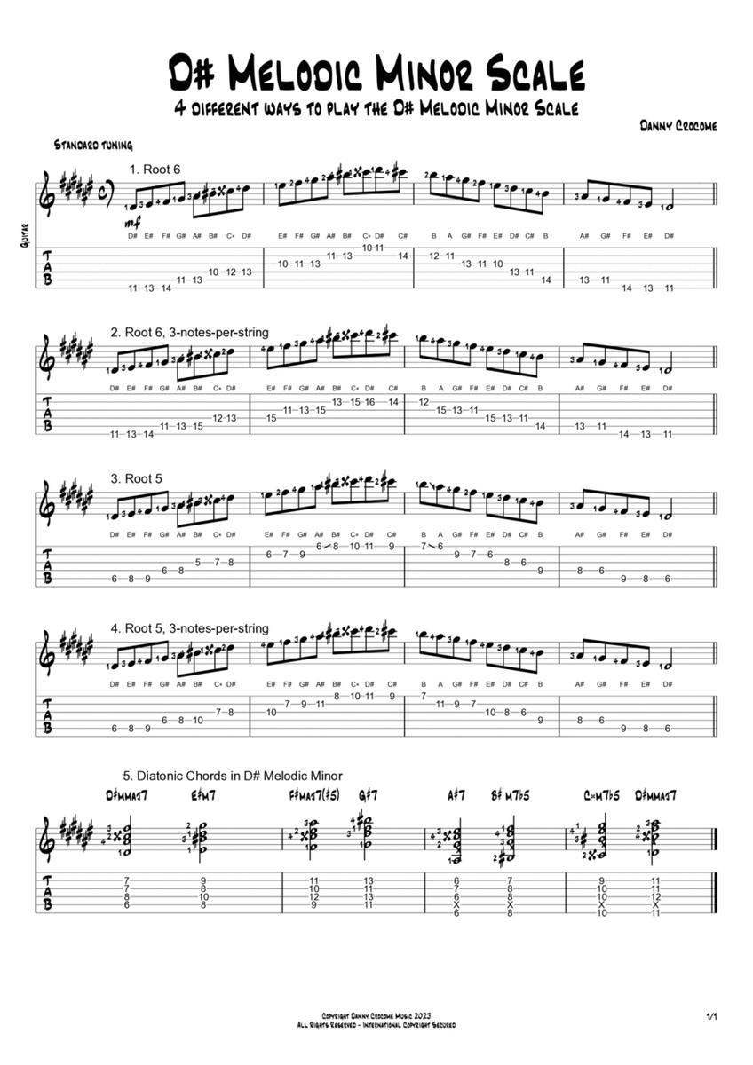 D# Melodic Minor Scale (4 Ways to Play) image number null