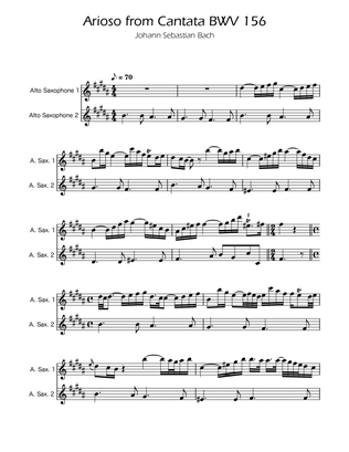 Arioso BWV 156 - Alto Sax Duet