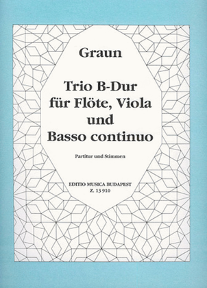 Book cover for Trio In B Flat For Flute,viola And Basso Continuo