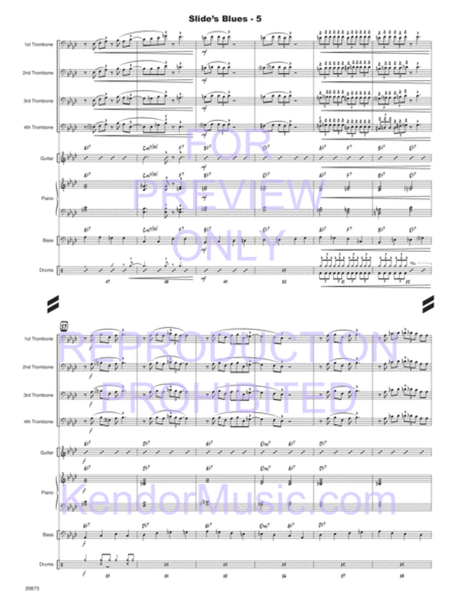 Trombone Section Workout with MP3s (6 pieces to develop the jazz ensemble section) image number null