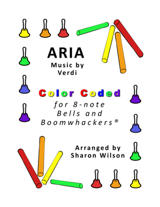 Book cover for Aria for 8-note Bells and Boomwhackers® (with Color Coded Notes)