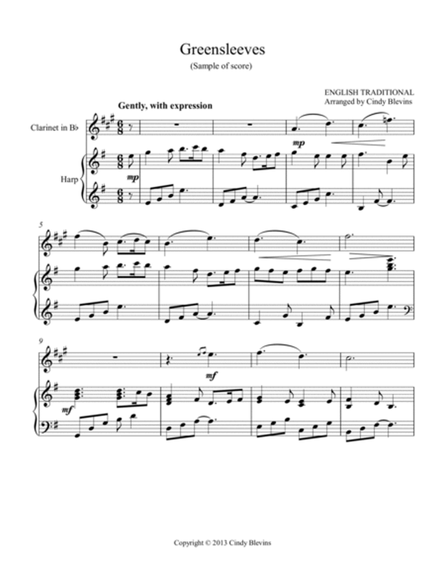 Harp and Clarinet, Christmas, Set 1