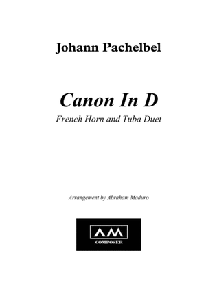 Book cover for Pachelbels' Canon In D French Horn and Tuba Duet