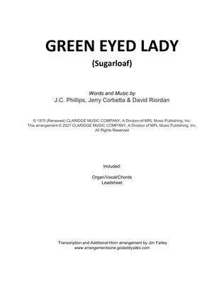 Book cover for Green-eyed Lady