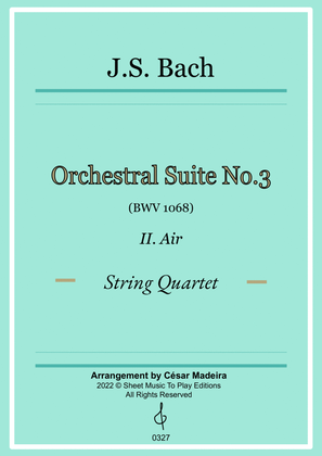 Book cover for Air on G String - String Quartet (Full Score and Parts)