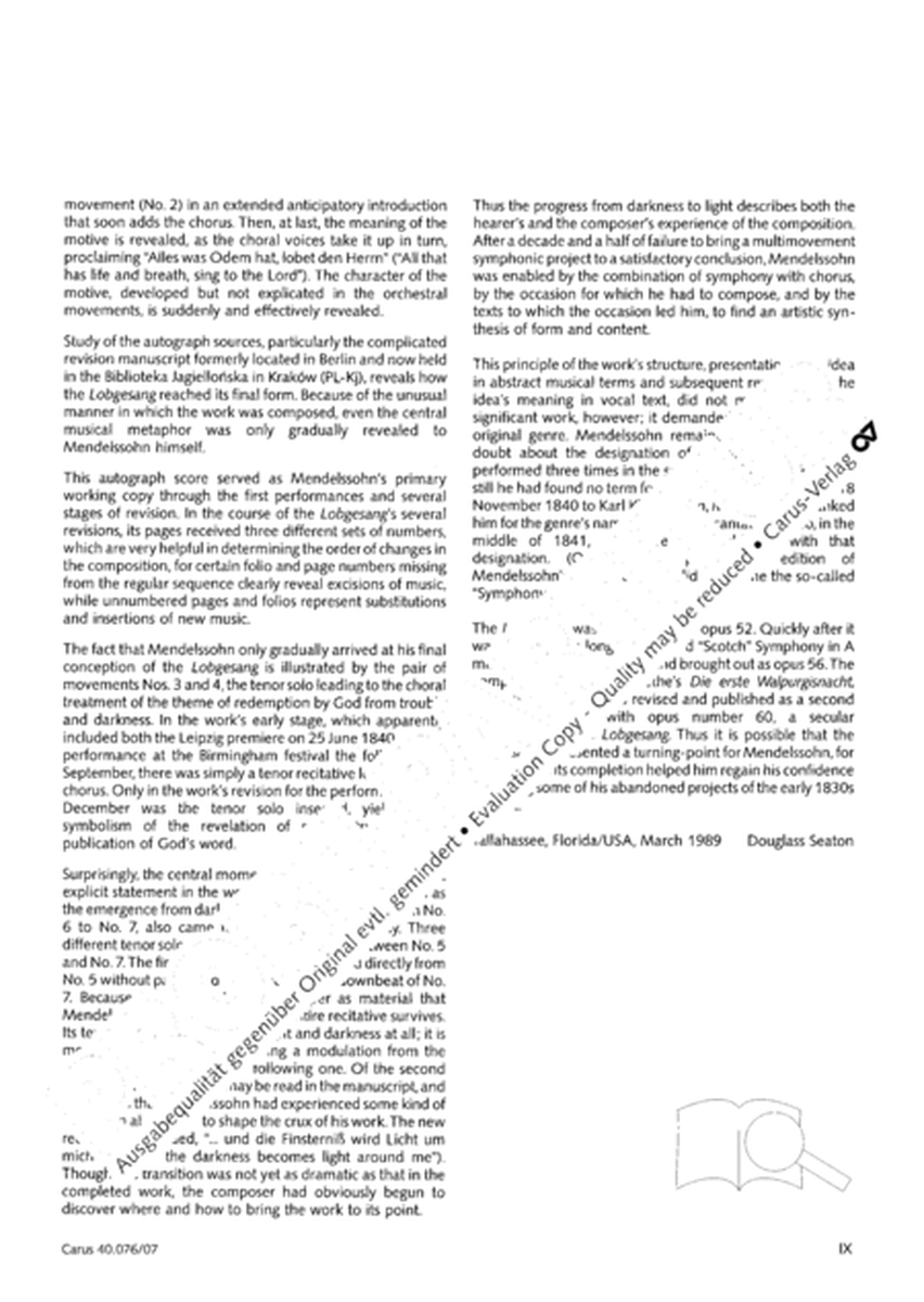 Hymn of Praise, MWV A 18 image number null