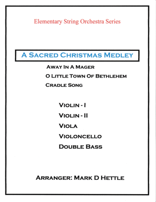 Book cover for A Sacred Christmas Medley for Elementary String Orchestra
