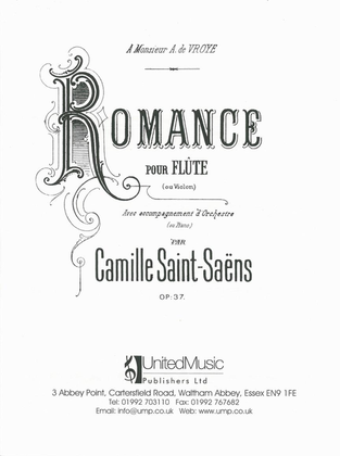 Book cover for Romance Op.37 in D flat major
