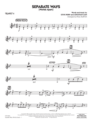 Book cover for Separate Ways (Worlds Apart) (arr. Paul Murtha) - Trumpet 4