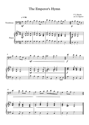 Book cover for The Emperor's Hymn, Franz Joseph Haydn, For Trombone & Piano