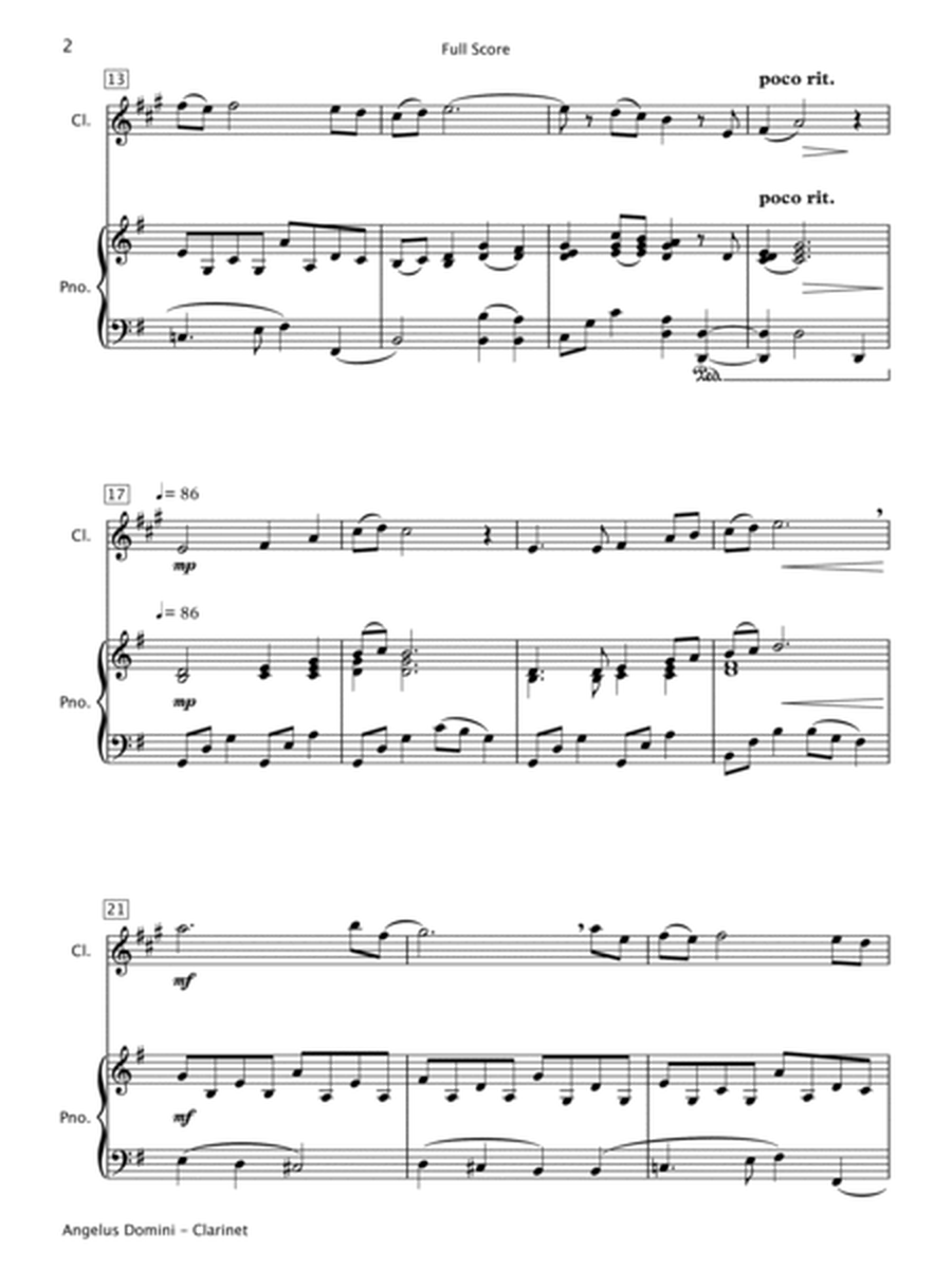Angelus Domini (Clarinet & Piano) image number null