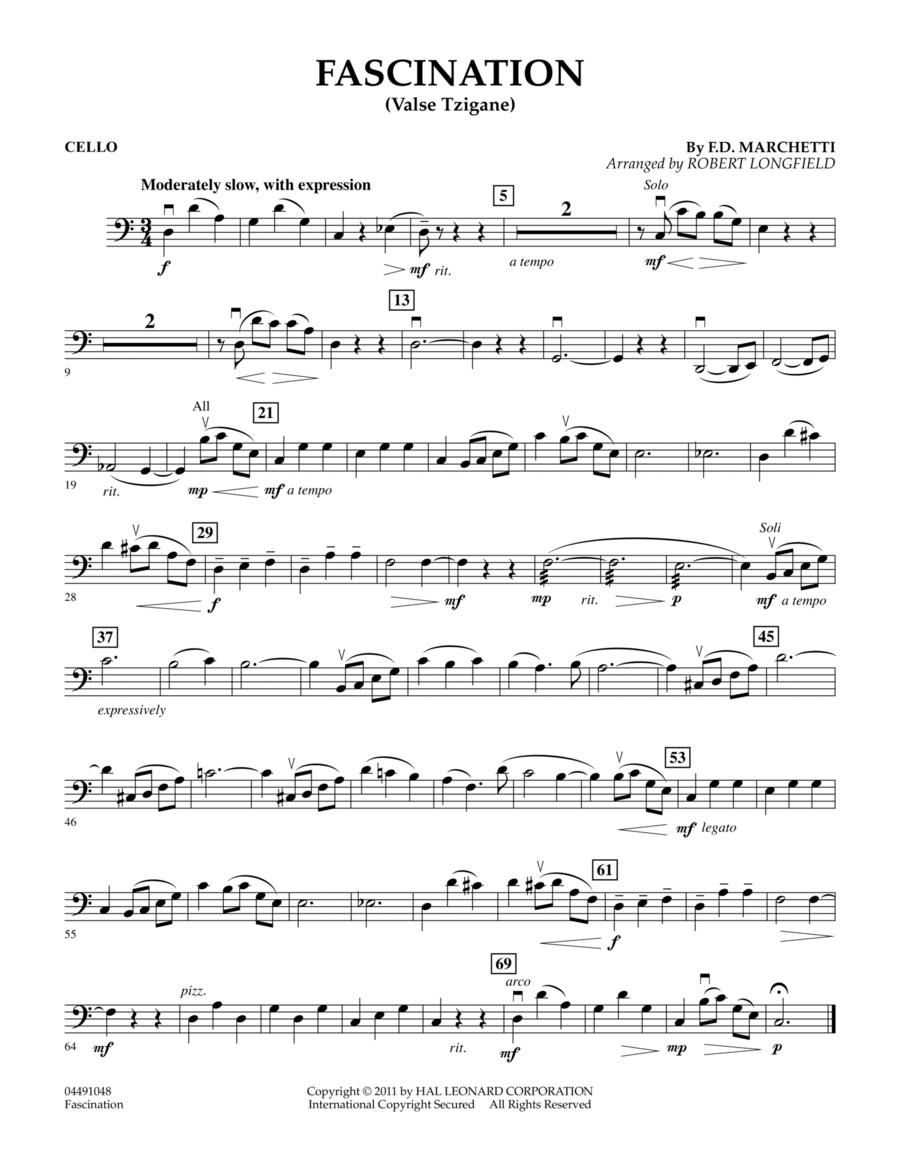 Fascination (Valse Tzigane) - Cello