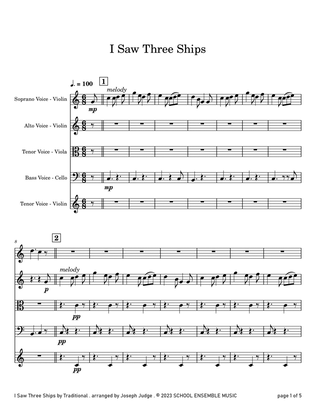 Book cover for I Saw Three Ships for String Quartet in Schools