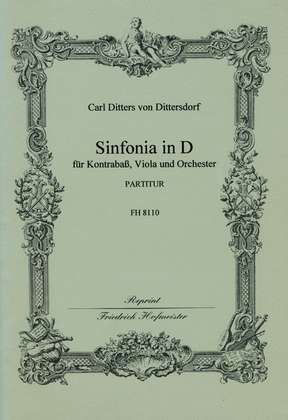 Book cover for Sinfonia in D fur Kontrabass, Viola und Orchester / Partitur