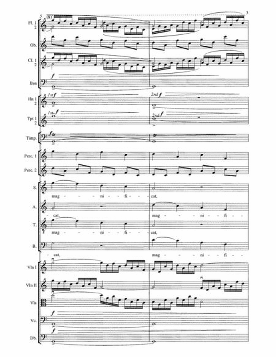 Magnificat - Chamber Orchestra Score and Parts
