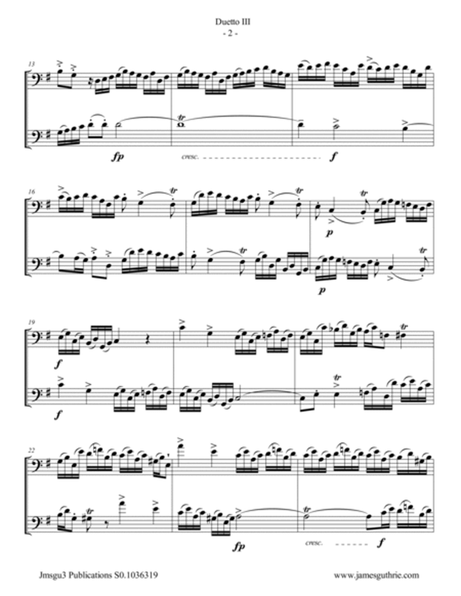 Quantz: Duetto Op. 2 No. 3 for Double Bass Duo image number null