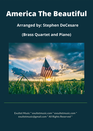 Book cover for America The Beautiful (Brass Quartet and Piano)
