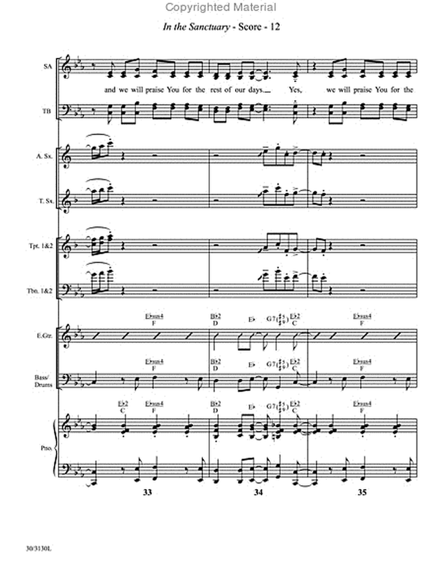 In the Sanctuary - Instrumental Ensemble Score and Parts image number null