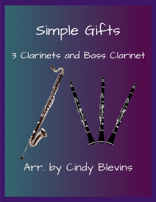 Simple Gifts, Three Clarinets and Bass Clarinet