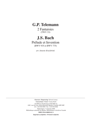 Book cover for Telemann et Bach pour deux guitares