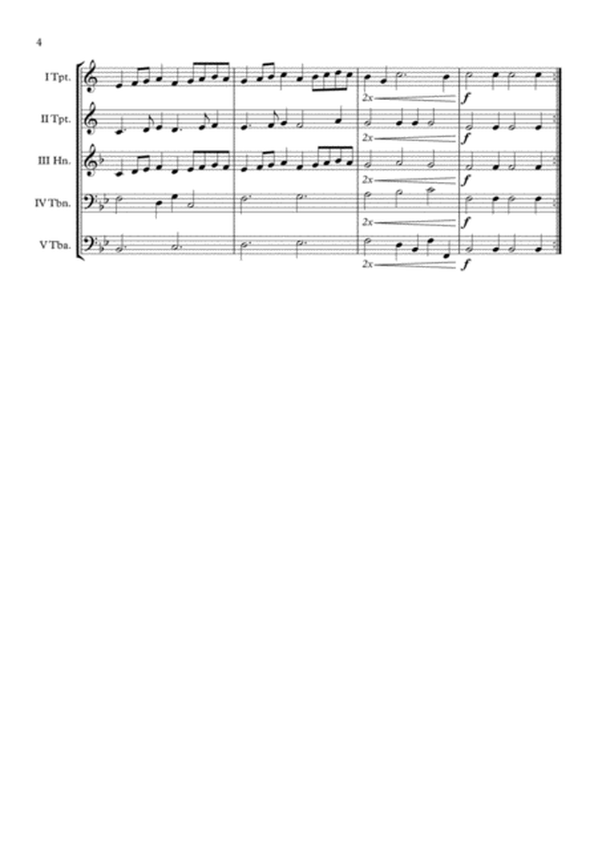 The Fairie-Round PGA 63 (Anthony Holborne) Brass Quintet arr. Adrian Wagner image number null