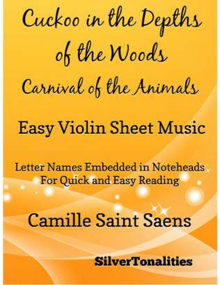 Book cover for Cuckoo in the Depths of the Woods Carnival of the Animals Easy Violin Sheet Music