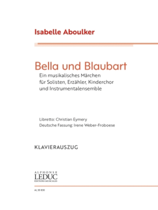 Book cover for Bella Und Blaubart (Vocal Score)