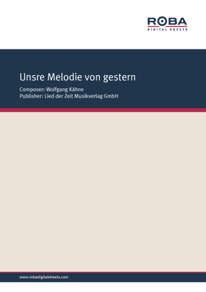 Book cover for Unsre Melodie von gestern