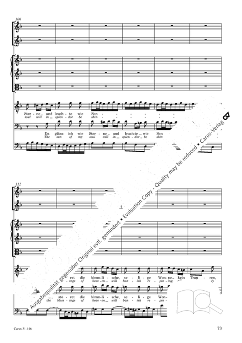 Through bitter tribulation we enter into God's kingdom (Wir mussen durch viel Trubsal in das Reich Gottes eingehen) by Johann Sebastian Bach 4-Part - Sheet Music
