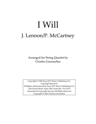 Book cover for I Will