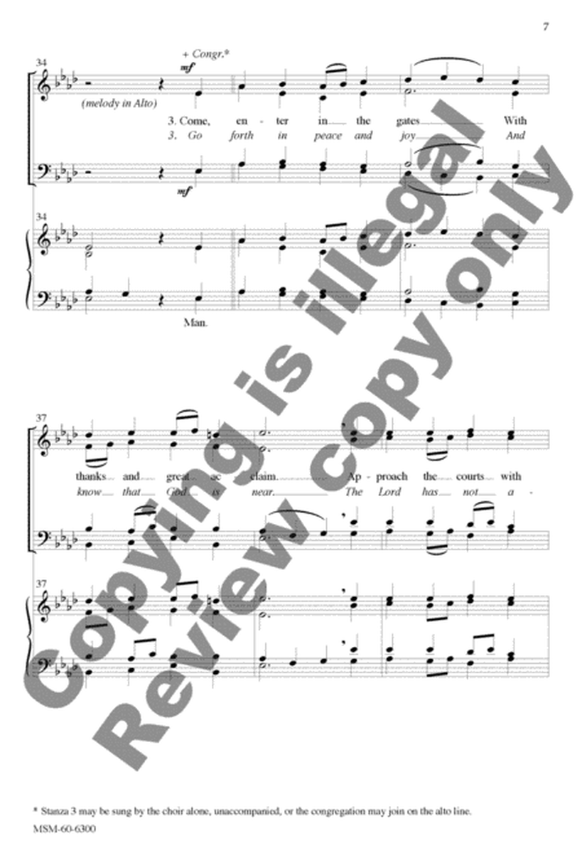 Sing Joyfully to God!/Go Forth into the World! (Choral Score) image number null