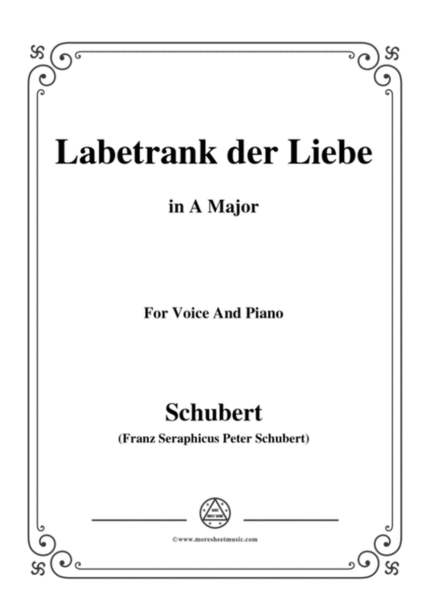 Schubert-Labetrank der Liebe,in A Major,for Voice&Piano image number null