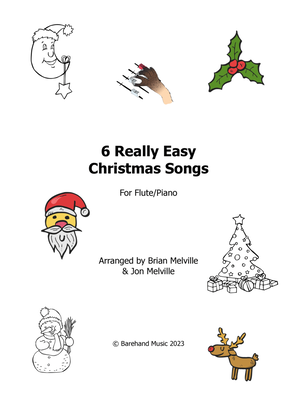 Book cover for 6 Really Easy Christmas Songs for Flute & Piano